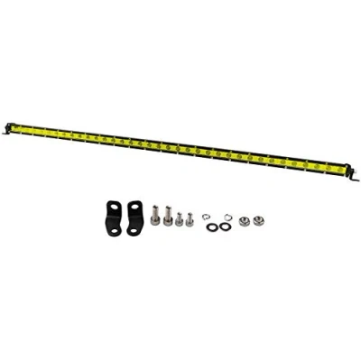 Bild av Willpower 37 tum 180 W LED ljusramp en rad ultratunt spot flood kombo stråle 12 V lampor gul bärnsten arbet offroad dimkörljus för lastbilar traktor 4 x ATV UTV SUV båt marin
