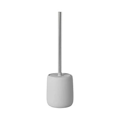 Bild av blomus SONO toalettborste av keramik/plast, mikrochip, toalettdekor, mjuk touch, hygienisk, fristående och hållare badrumstillbehör (H/B/D: 39 x 11 cm, Microchip, 69064)