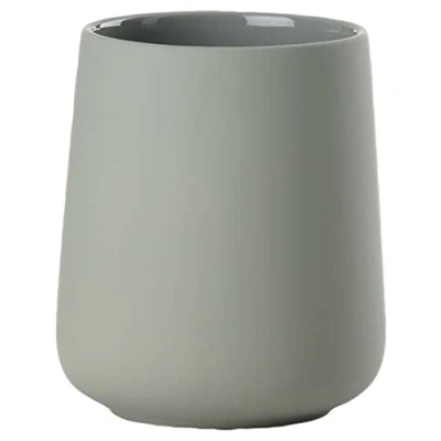 Bild av Zone Denmark Nova One tandborstmugg, tandborstmugg i keramik med soft touch beläggning, diameter 8 cm, höjd 10 Matcha Green