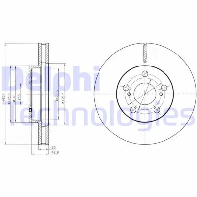 Bild av Bromsskiva DELPHI BG4290