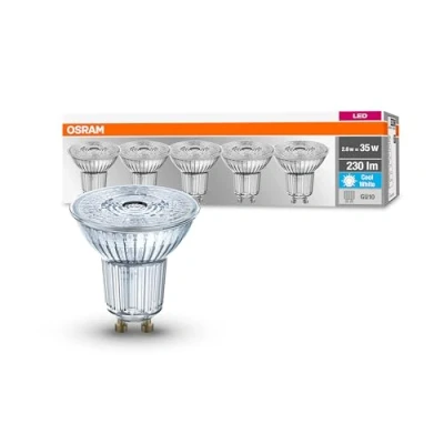 Bild av OSRAM LED Base PAR16, sockel: GU10, ej dimbar, kallvit, ersätter en konventionell