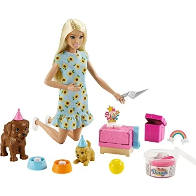Bild av Barbie GXV75 Docka och Puppy Party lekset med Hundvalpar, Leklera Tårtform, För barn som är 3 till 7 år