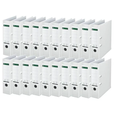 Bild av Leitz kvalitetspärm 180 plast, 20 pack, A4, vit, 8,2 cm ryggbredd, PP laminerat omslag, 10105001