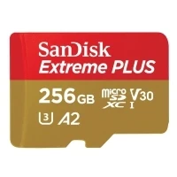 Bild av SANDISK KORT EXTREME PLUS MIKROSDXC 256GB+SD adapter 200MB/S 140MB/S A2 C10 V