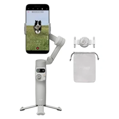Bild av DJI Osmo Mobile 7 stabilisator för kardanupphängning iPhone, Android, inbyggt stativ, ultralätt, 3 axlig telefon, ActiveTrack 7.0, ShotGuides, redigering med ett tryck