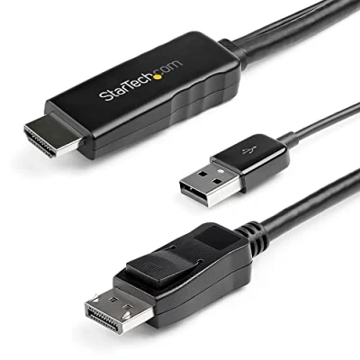 Bild av StarTech.com 2 m (6.6 ft.) HDMI to DisplayPort cable 4K 30Hz video /