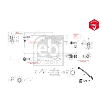 Bild av FEBI BILSTEIN 194677 Barre de direction Essieu avant force avec ecrou crénelé