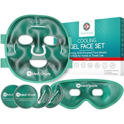 Bild av Ansiktsmask &amp; Kylande Ögonmask, Gel Teknologi Komplett Set för Ansikte, Ögon