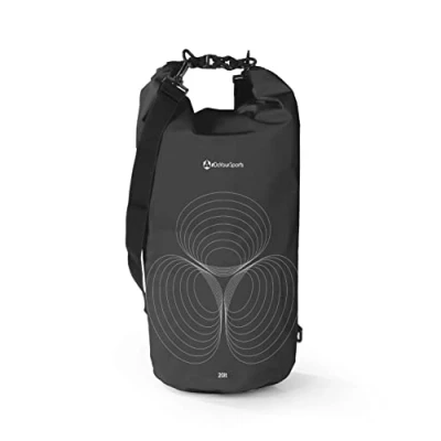 Bild av #DoYourOutdoor Dry Bag väska Vattentät ryggsäck &amp; packsäck 2 l 5 10 20 30 Drybag i stilar och många färger Perfekt för båt, kajak, fiske camping, svart, 20L,