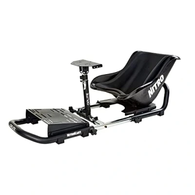Bild av OPLITE NitroKart Family Pack Le révolutionnaire Cockpit de Simulering Automobile Pour Les Petits et Grands, fourni Avec un réducteur siège dédié aux Enfants.