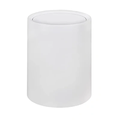 Bild av WENKO 25209100 svängande takhink Atri vit, papperskorg med lock, 6 l, plast, 21 x 25,5 cm