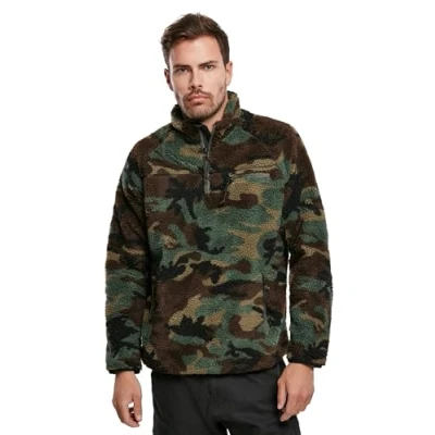 Bild av Brandit Teddyfleece Troyer vintertröja med fleecefoder jakt utomhus plysch, Skog, 4XL