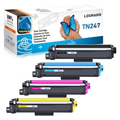 Bild av LOSMANN 4X toner kompatibel med Brother TN 247 243 för MFC L3770CDW L3750CDW HL L3230CDW L3210CW L3710CW DCP L3550CDW L3730CDN L3510CDW L3270CDW L3517CDW