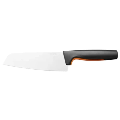 Bild av Fiskars Santoku kockkniv, Functional Form, Totallängd: 29 cm, japanskt rostfritt stål/plast, 1057536