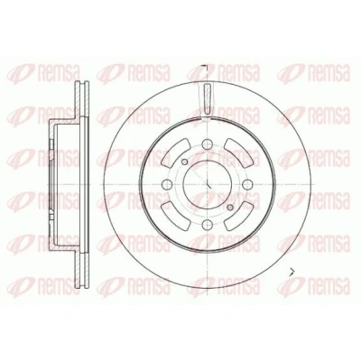 Bild av REMSA 6642.10 Disque de frein Essieu avant 257, 257 17 4 ventilé OPEL: Astra H 3/5 portes, GTC, Zafira A, SUZUKI: Ignis 2, I