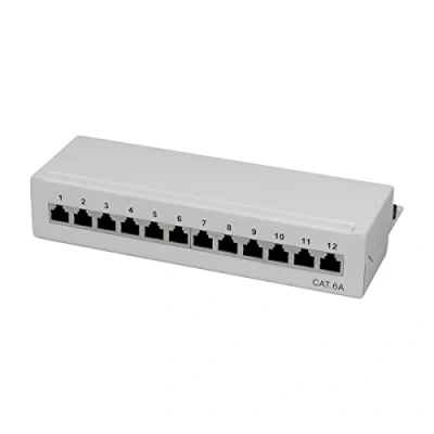 Bild av LogiLink professionella lapppaneler, bord/vägg/skrivbord, STP (skärmad) ljusgrå 12 portar