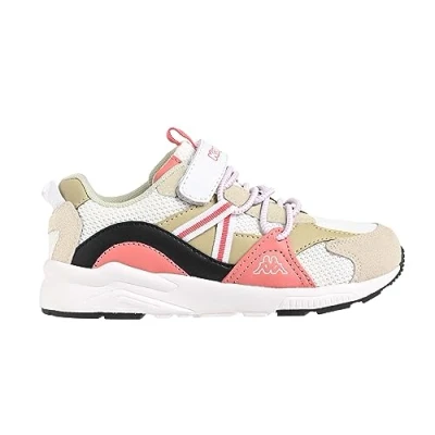 Bild av Kappa LOGO London KID Unisex Sneakers pinkwhitebeige för barn, Storlek: 31, Pink white beige Konstmaterial