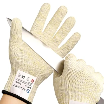 Bild av Schwer SlicePro ANSI A9 skärbeständiga handskar PR1501, tillförlitliga skärhandskar för livsmedelskvalitet, mandolinhandskar kökskött, ostronskakning, behandling av fiskfilé, träbearbetning (1