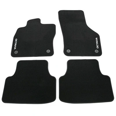 Bild av Skoda 5E1061404C standard textilgolvmattor set 4 x tygmattor svart med Octavia text
