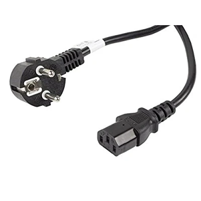 Bild av Lanberg Strömkabel power CEE 7/7 (hane) vinklad till IEC 60320 C13 10 A m svart