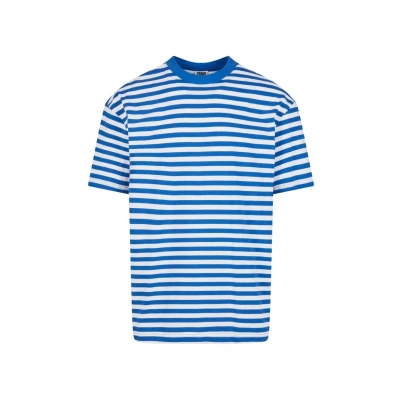 Bild av Urban Classics Regular Stripe Tshirt med print, Storlek: Small, White royal