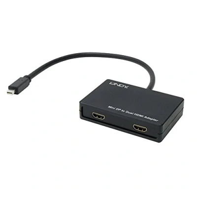 Bild av LINDY 41732 Mini DisplayPort, Svart 2 x HDMI MST Hub