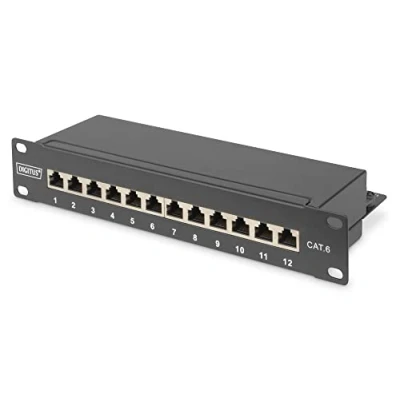 Bild av DIGITUS Patchpanel Modulär För Keystone moduler 19 tum 48 portar Skärmad Rackmontering 1U Svart