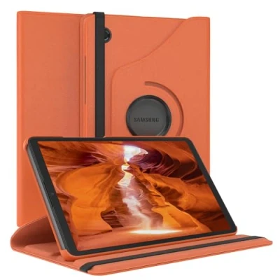 Bild av EAZY CASE Fodral för surfplatta Samsung Galaxy Tab A9 Skyddsfodral 8,7 tum Rotationsfodral att ställa den upp Vändbart 360 roterbart med ståfunktion Konstläder Orange