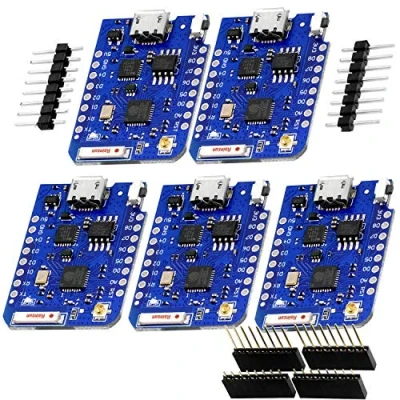 Bild av AZDelivery 5 x D1 Mini Pro ESP8266 ESP 8266EX CP2104 WIFI Entwicklung Board kompatibel med Arduino inklusive E Book!