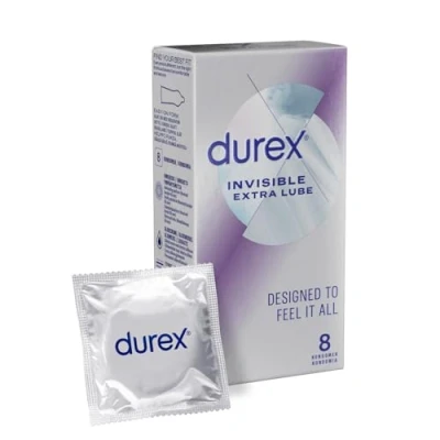 Bild av Durex Invisible Extra Lube Kondomer 8 st