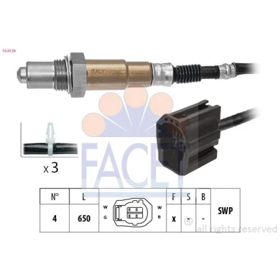 Bild av FACET 10.8139 Sonde lambda avec monture chauffé, planaire, Filetage prégraissé MAZDA: 3 5 portes, Berline