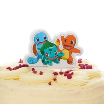 Bild av Amscan 9917120 Pokémon födelsedagskalas för barn tårtljus på träplektrum 8,3 cm x 5,5