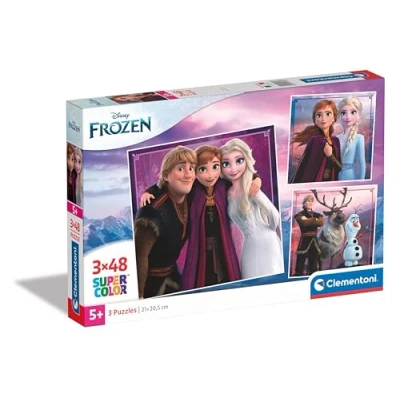 Bild av Clementoni Jigsaw Puzzle Super Color Square Disney Frozen 3x48pcs. Golv