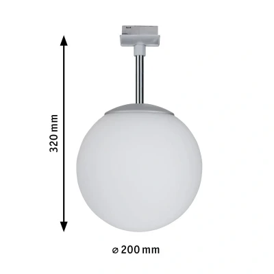 Bild av Paulmann URail Globe kulformad lampa krom, opal