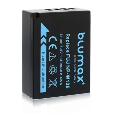 Bild av Blumax Batteri för Fujifilm NP W126 W126s med Info Chip batteri, kompatibel FinePix x 100f t20 t2 Real 1140 mAh 7,4 V