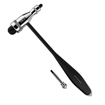 Bild av MDF® Tromner neurologisk reflexhammare med inbyggd borste för hudreflex och ytreaktioner lätt HDP handtag svart (MDF555P 11)