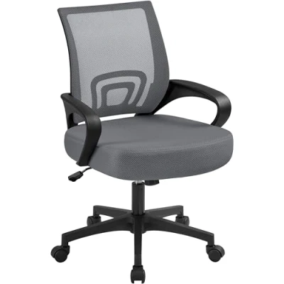 Bild av Yaheetech Ergonomisk kontorsstol svängbar stol med nätskydd