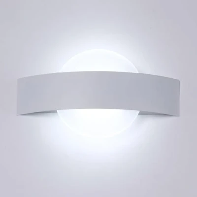 Bild av Comely Applique LED av Intern Parete, Lampada da Parete Bianco 12W 1350LM, a Muro Moderno i Acrilico för Letto Corridoio kamera, Luce Bianca Fredda 6500K