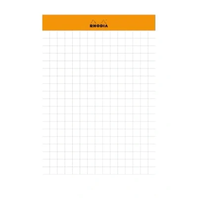 Bild av RHODIA 194043C Bloc Memo N11 Orange A7 8,5x11,5 cm 5/5 (Petits Carreaux) 240 Feuillets 80g/m Pratique et Compact Collection Rhodiatime