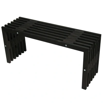 Bild av Hillerstorp, D bench Bänk 100 cm Furu Svart Oljad