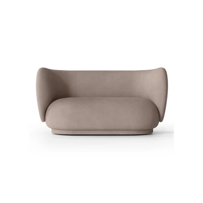 Bild av Ferm Living Rico 2 seater Sofa Soffa för personer Brushed Warm Grey W148 x D84 H76.5 cm