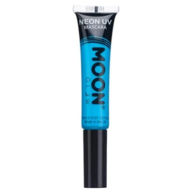 Bild av Moon Glow Neon UV mascara ljus neonfärg, lyser under belysning neonmakeup, djupblå, 15 ml förpackning med 1