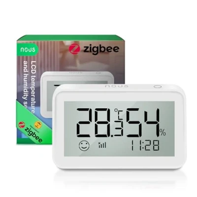 Bild av NOUS E6 temperatursensor, smart hygrometertermometer, ZigBee digital termometer app, TUYA life MQTT, ZigBee2MQTT