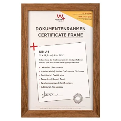 Bild av walther design EFX130P Fiorito Träram konstglas, 21x29,7 cm, mörk ek