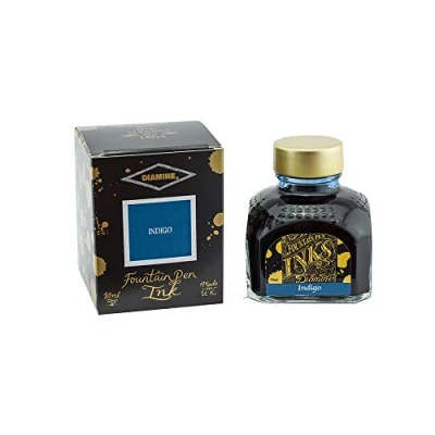 Bild av Diamine Bläckflaska med reservoarpenna, 80 ml, indigo turkos