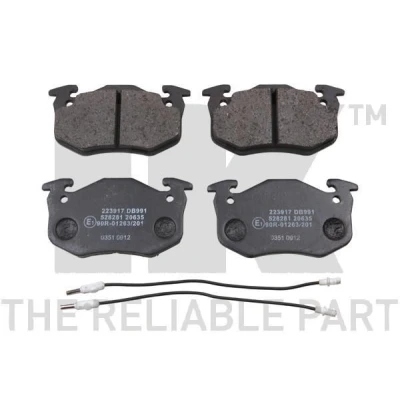 Bild av NK 223917 Jeu de plaquettes frein contact signal d&#039;usure inclus avec accessoires RENAULT: TWINGO 1, CLIO Super 5 3/5 portes