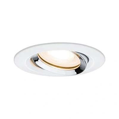 Bild av Paulmann 929.03, Nedtryckbar spotlight, GU10, 1 lampor, LED, 2700 K, Krom, Vit