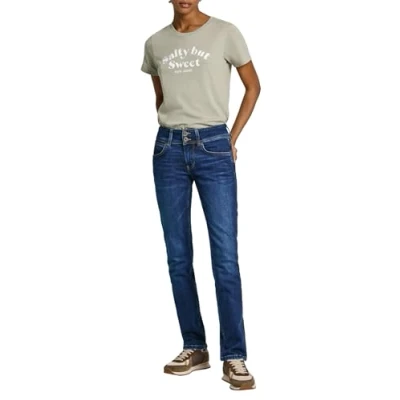 Bild av Pepe jeans kvinnors smala Lw Pl204729, jeans, blå, 34W/32L, Blå (Denim dp6), 34W x 32L