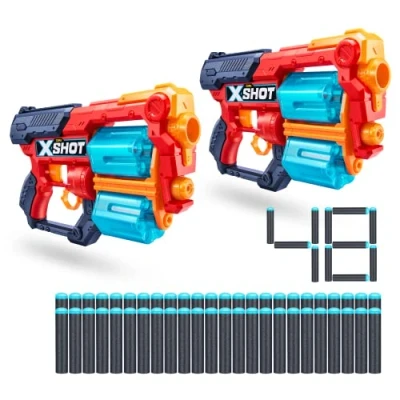 Bild av XSHOT Excel Xcess Foam Dart Blaster (2 pack TK 12, 48 darts), 36481 2022, röd