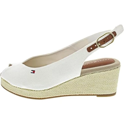 Bild av Tommy Hilfiger Sandaletter med kilklack, Storlek: 40, Ecru Textil